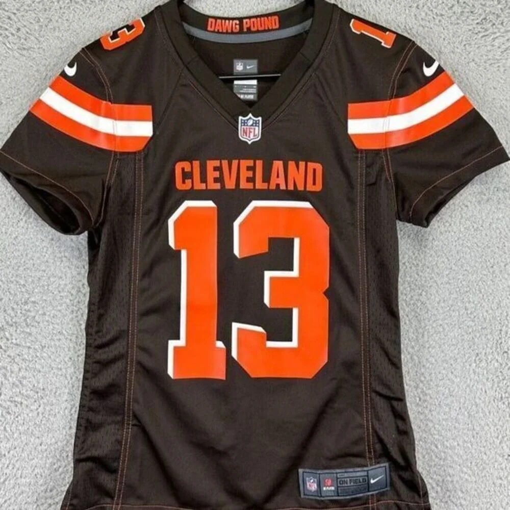 Cleveland Browns Jersey Shirt Mens Small Odell Beckham Dawg Pound On Field Nike
